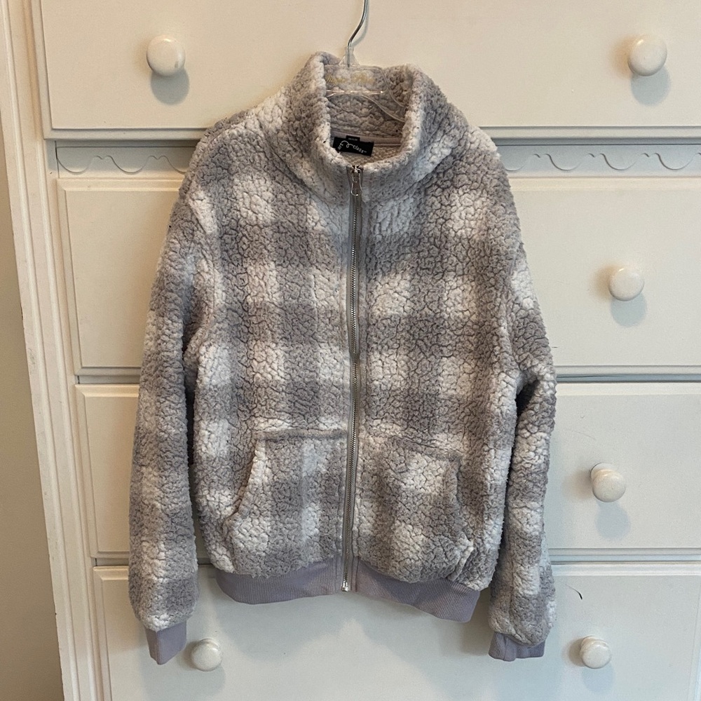 art class Gray and White Checkered Hoodie